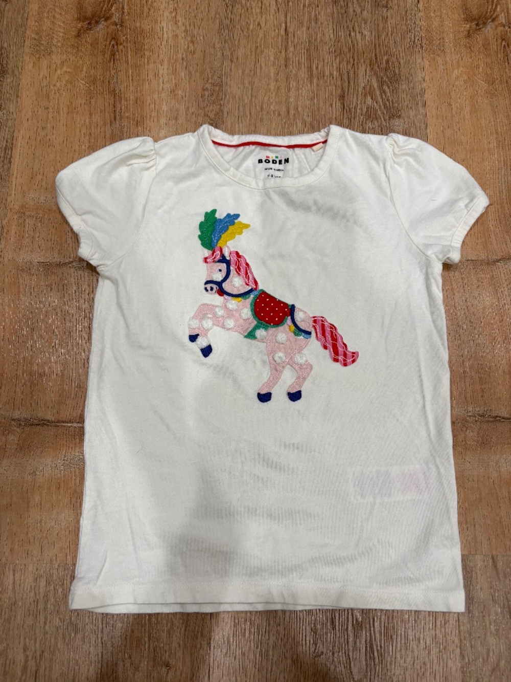 Mini Boden Horse Tee New size 7/8